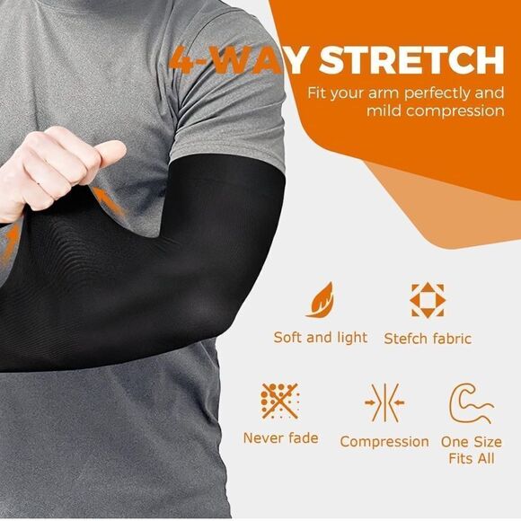 Elite UPF 50 sum sleeves to remain cool in the summer or cover tattoos for work - Picture 6 of 9